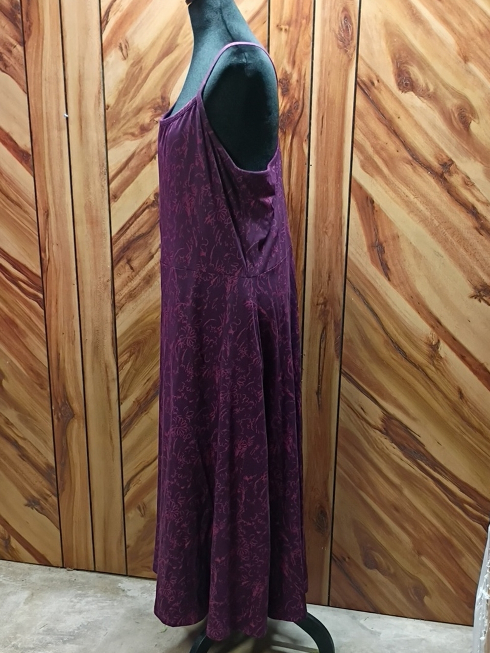 Pact Plum Organic Cotton Fit And Flare Open Back Maxi Dress Size XXXL - Picture 5 of 10